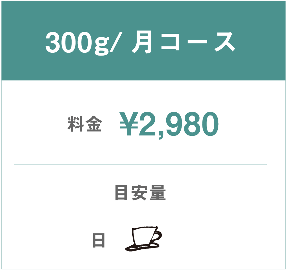 300g/月コース